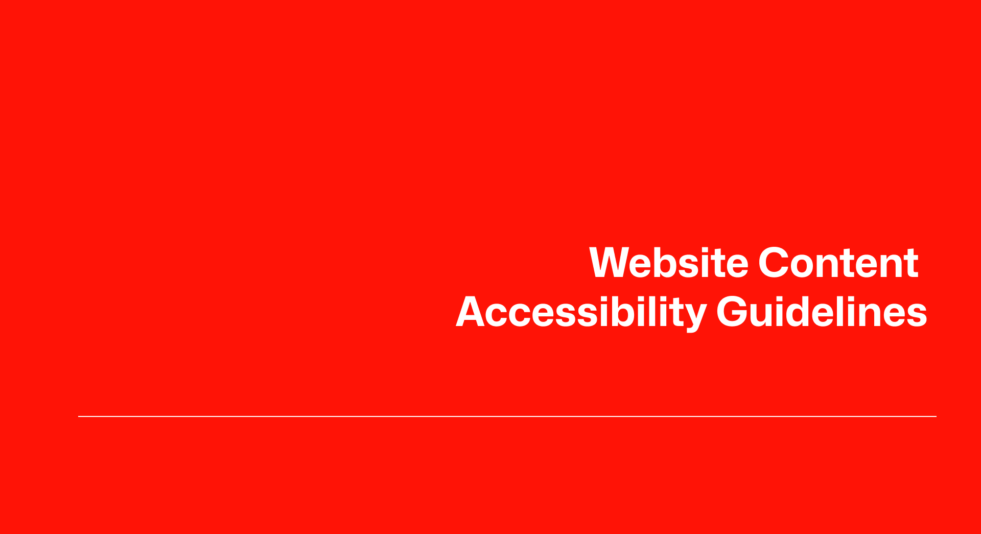 Website Content Accessibility Guidelines
